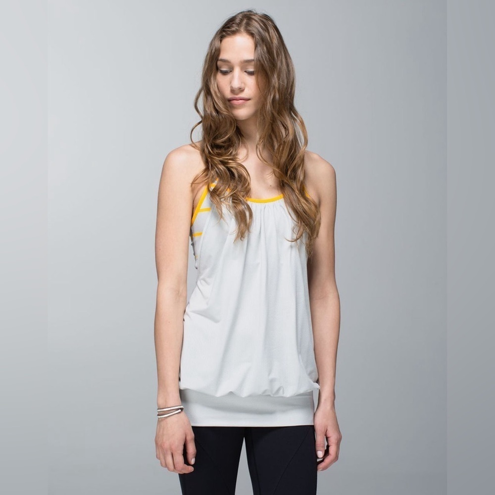 Lululemon Tank Top Silver Spoon Light Grey Large